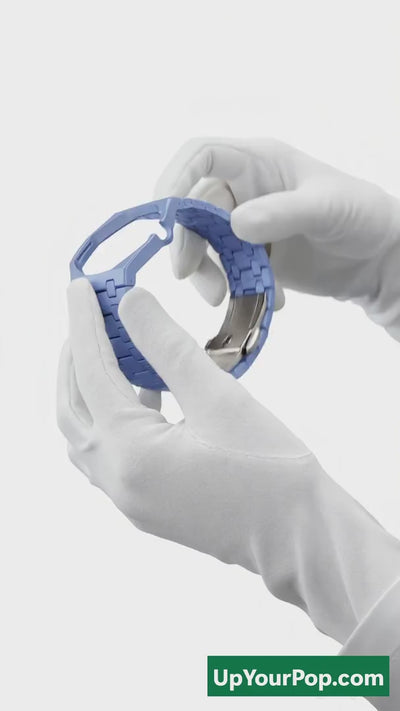 Bracelet en céramique bleu clair