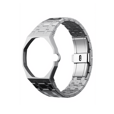 Bracelet en acier inoxydable couronne à 3 heures