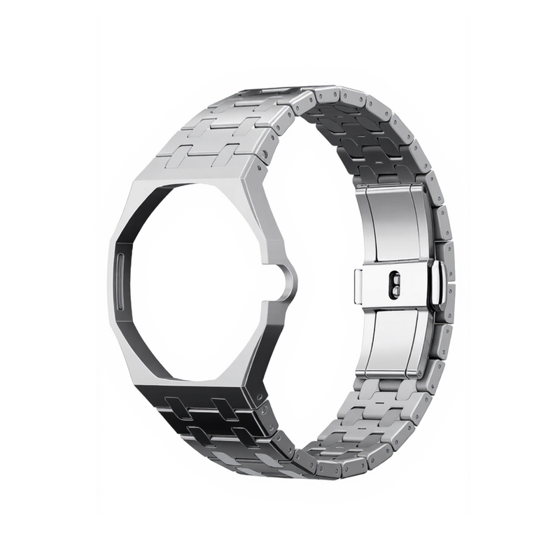 Bracelet en acier inoxydable couronne à 3 heures
